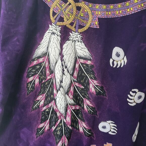 VTG 90’s Ragtops Native American Style Short Sleeve T-Shirt Size XL - Picture 3 of 9